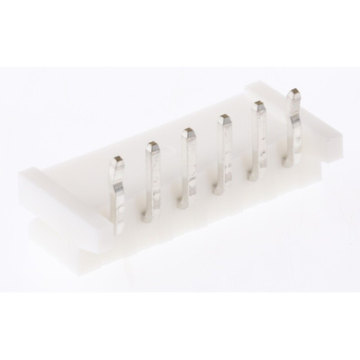 JST EH Series Right Angle Through Hole PCB Header, 6 Contact(s), 2.5mm Pitch, 1 Row(s), Shrouded
