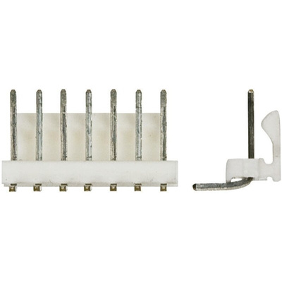 TE Connectivity MTA-100 Series Right Angle Through Hole Pin Header, 7 Contact(s), 2.54mm Pitch, 1 Row(s), Unshrouded