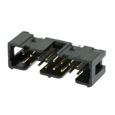 3M 2500 Series Straight Through Hole PCB Header, 16 Contact(s), 2.54mm Pitch, 2 Row(s), Shrouded