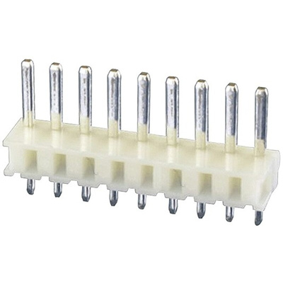 JST NH Series Straight Through Hole Pin Header, 9 Contact(s), 2.5mm Pitch, 1 Row(s), Unshrouded