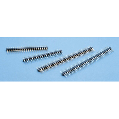 Euroind SIB Series Straight Through Hole Pin Header, 32 Contact(s), 2.54mm Pitch, 1 Row(s), Unshrouded