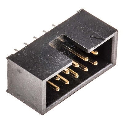 Hirose HIF3FC Series Straight Through Hole PCB Header, 10 Contact(s), 2.54mm Pitch, 2 Row(s), Shrouded