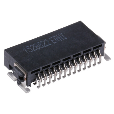 ERNI SMC Series Right Angle Surface Mount PCB Header, 26 Contact(s), 1.27mm Pitch, 2 Row(s), Shrouded