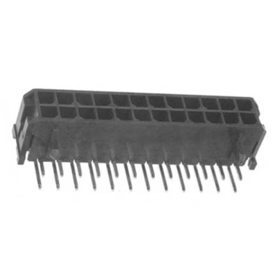 Molex Micro-Fit 3.0 Series Right Angle Through Hole PCB Header, 24 Contact(s), 3.0mm Pitch, 2 Row(s), Shrouded