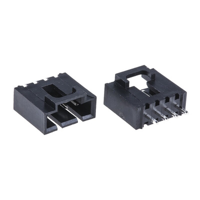 Molex SL Series Straight Through Hole PCB Header, 4 Contact(s), 2.54mm Pitch, 1 Row(s), Shrouded