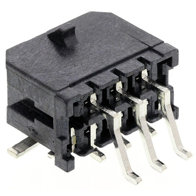 Molex Micro-Fit 3.0 Series Right Angle Surface Mount PCB Header, 6 Contact(s), 3.0mm Pitch, 2 Row(s), Shrouded