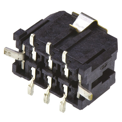 Molex Micro-Fit 3.0 Series Straight Surface Mount PCB Header, 6 Contact(s), 3.0mm Pitch, 2 Row(s), Shrouded