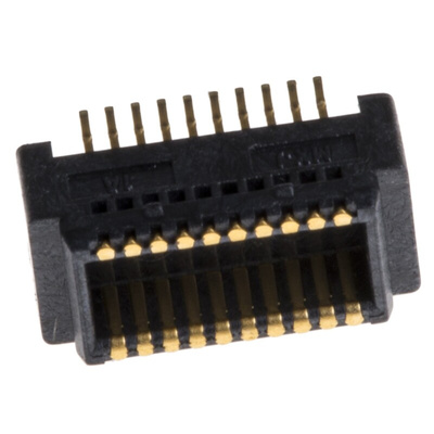 Molex SlimStack Series Straight Surface Mount PCB Header, 20 Contact(s), 0.5mm Pitch, 2 Row(s), Shrouded
