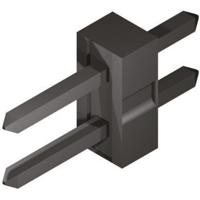 Molex Milli-Grid Series Straight Through Hole Pin Header, 2 Contact(s), 2.0mm Pitch, 2 Row(s), Unshrouded