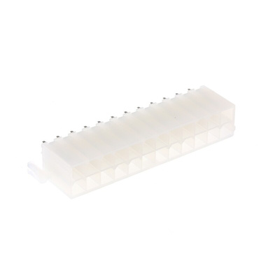 Molex Mini-Fit Jr. Series Straight Through Hole PCB Header, 24 Contact(s), 4.2mm Pitch, 2 Row(s), Shrouded
