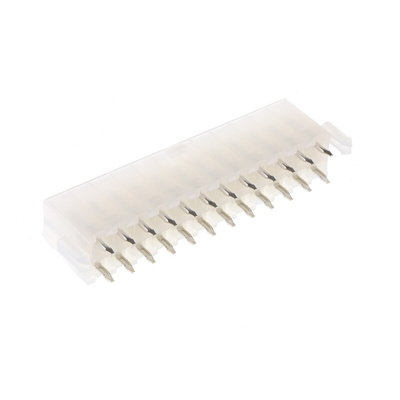 Molex Mini-Fit Jr. Series Straight Through Hole PCB Header, 24 Contact(s), 4.2mm Pitch, 2 Row(s), Shrouded