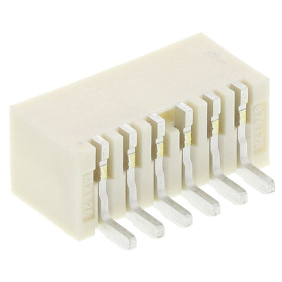Molex Pico-SPOX Series Right Angle Surface Mount PCB Header, 6 Contact(s), 1.5mm Pitch, 1 Row(s), Shrouded