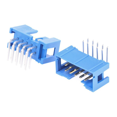Amphenol Communications Solutions Quickie Series Right Angle Through Hole PCB Header, 10 Contact(s), 2.54mm Pitch, 2