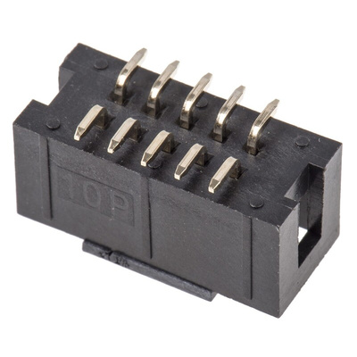 ASSMANN WSW AWHW Series Straight Surface Mount PCB Header, 10 Contact(s), 2.54mm Pitch, 2 Row(s), Shrouded