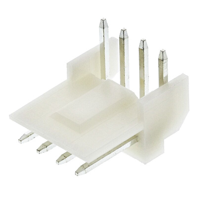 TE Connectivity EI Series Right Angle Through Hole PCB Header, 4 Contact(s), 2.5mm Pitch, 1 Row(s), Shrouded