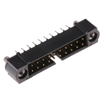 HARWIN Datamate J-Tek Series Straight Through Hole PCB Header, 20 Contact(s), 2.0mm Pitch, 2 Row(s), Shrouded