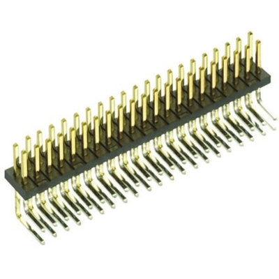 HARWIN Archer M50 Series Right Angle Through Hole Pin Header, 100 Contact(s), 1.27mm Pitch, 2 Row(s), Unshrouded