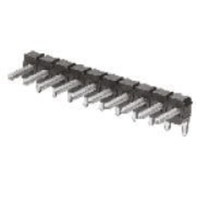 TE Connectivity AMPMODU MOD II Series Right Angle Through Hole Pin Header, 40 Contact(s), 2.54mm Pitch, 1 Row(s),