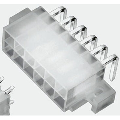 TE Connectivity VAL-U-LOK Series Right Angle Through Hole PCB Header, 12 Contact(s), 4.2mm Pitch, 2 Row(s), Shrouded