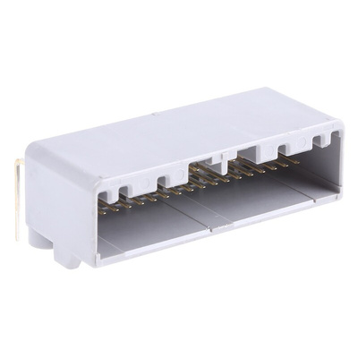 JAE MX34 Series Right Angle Through Hole PCB Header, 36 Contact(s), 2.2mm Pitch, 2 Row(s), Shrouded