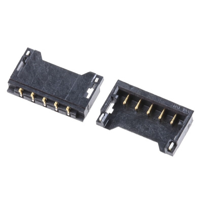 Molex Pico-Ezmate Series Straight Surface Mount PCB Header, 5 Contact(s), 1.2mm Pitch, 1 Row(s), Shrouded