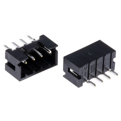 Hirose DF3 Series Straight Through Hole PCB Header, 4 Contact(s), 2.0mm Pitch, 1 Row(s), Shrouded