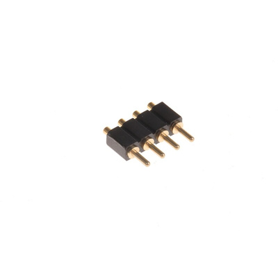 Preci-Dip Straight Through Hole Spring Loaded Connector, 4 Contact(s), 2.54mm Pitch, 1 Row(s), Shrouded