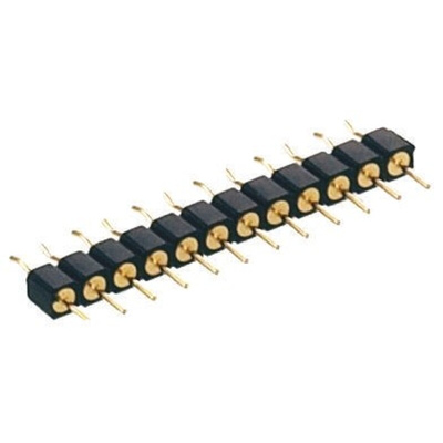 Preci-Dip 350 Series Straight Through Hole Pin Header, 12 Contact(s), 2.54mm Pitch, 1 Row(s), Unshrouded