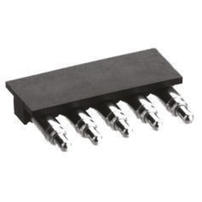 Preci-Dip Right Angle Surface Mount Spring Loaded Connector, 5 Contact(s), 2.54mm Pitch, 1 Row(s), Shrouded