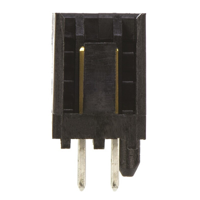 TE Connectivity MTA-100 Series Straight Through Hole PCB Header, 2 Contact(s), 2.54mm Pitch, 1 Row(s), Shrouded