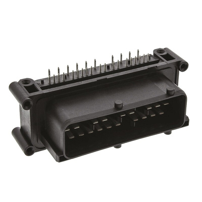TE Connectivity Junior Power Timer Series Right Angle Through Hole PCB Header, 29 Contact(s), 5.0mm Pitch, 3 Row(s),