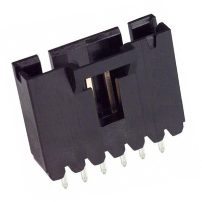 TE Connectivity AMPMODU MTE Series Straight Through Hole PCB Header, 6 Contact(s), 2.54mm Pitch, 1 Row(s), Shrouded