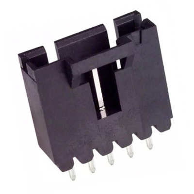 TE Connectivity AMPMODU MTE Series Straight Through Hole PCB Header, 5 Contact(s), 2.54mm Pitch, 1 Row(s), Shrouded