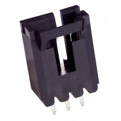 TE Connectivity AMPMODU MTE Series Straight Through Hole PCB Header, 3 Contact(s), 2.54mm Pitch, 1 Row(s), Shrouded
