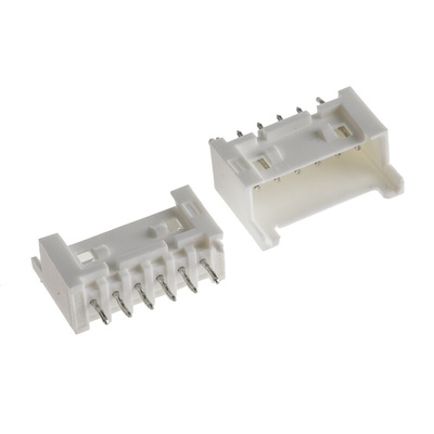 Molex Mini-Lock Series Straight Through Hole PCB Header, 6 Contact(s), 2.5mm Pitch, 1 Row(s), Shrouded