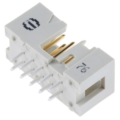 Harting SEK 18 Series Straight Through Hole PCB Header, 10 Contact(s), 2.54mm Pitch, 2 Row(s), Shrouded