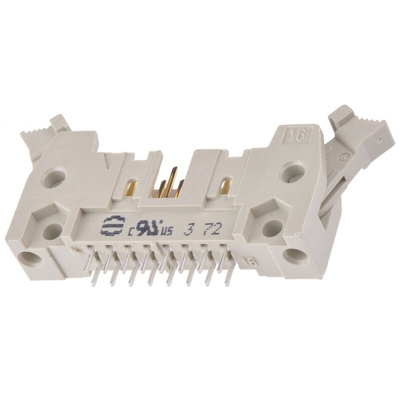Harting SEK 18 Series Straight Through Hole PCB Header, 16 Contact(s), 2.54mm Pitch, 2 Row(s), Shrouded