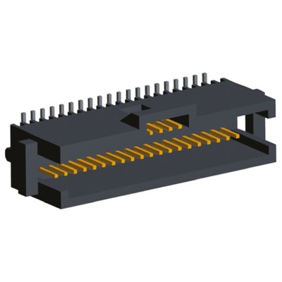TE Connectivity AMPMODU System 50 Series Straight Surface Mount PCB Header, 40 Contact(s), 1.27mm Pitch, 2 Row(s),