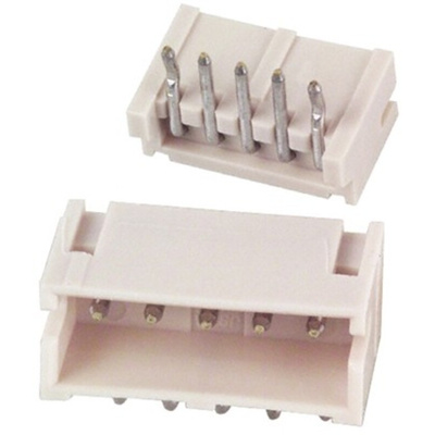 JST ZH Series Right Angle Through Hole PCB Header, 5 Contact(s), 1.5mm Pitch, 1 Row(s), Shrouded