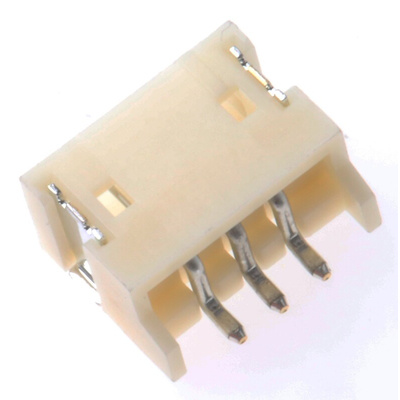 JST ZH Series Right Angle Surface Mount PCB Header, 3 Contact(s), 1.5mm Pitch, 1 Row(s), Shrouded