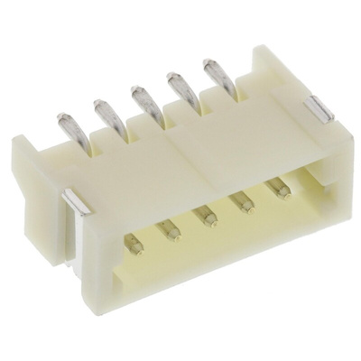 JST ZH Series Right Angle Surface Mount PCB Header, 5 Contact(s), 1.5mm Pitch, 1 Row(s), Shrouded