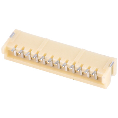 JST ZH Series Right Angle Surface Mount PCB Header, 12 Contact(s), 1.5mm Pitch, 1 Row(s), Shrouded