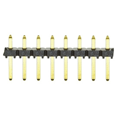 Samtec TLW Series Straight Through Hole Pin Header, 8 Contact(s), 2.54mm Pitch, 1 Row(s), Unshrouded