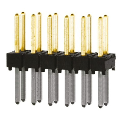 Samtec TSW Series Straight Through Hole Pin Header, 12 Contact(s), 2.54mm Pitch, 2 Row(s), Unshrouded