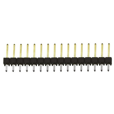 Samtec TSW Series Straight Through Hole Pin Header, 16 Contact(s), 2.54mm Pitch, 1 Row(s), Unshrouded