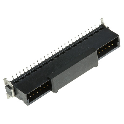 ERNI SMC Series Straight Surface Mount PCB Header, 50 Contact(s), 1.27mm Pitch, 2 Row(s), Shrouded