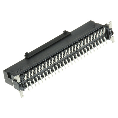 ERNI SMC Series Straight Surface Mount PCB Header, 50 Contact(s), 1.27mm Pitch, 2 Row(s), Shrouded