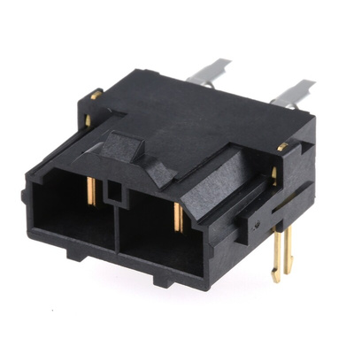 Molex Mini-Fit Sr. Series Right Angle Through Hole PCB Header, 2 Contact(s), 10.0mm Pitch, 1 Row(s), Shrouded
