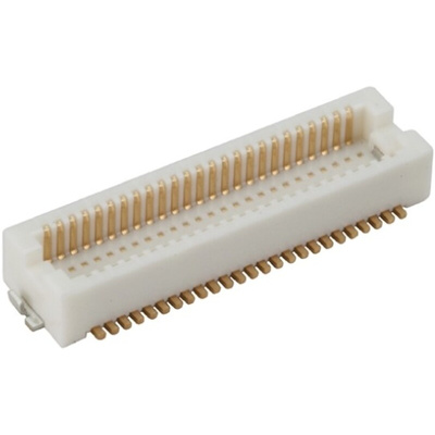 Hirose DF12 Series Straight Surface Mount PCB Header, 50 Contact(s), 0.5mm Pitch, 2 Row(s), Shrouded