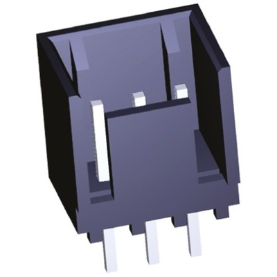 TE Connectivity MTA-100 Series Straight Through Hole PCB Header, 3 Contact(s), 2.54mm Pitch, 1 Row(s), Shrouded